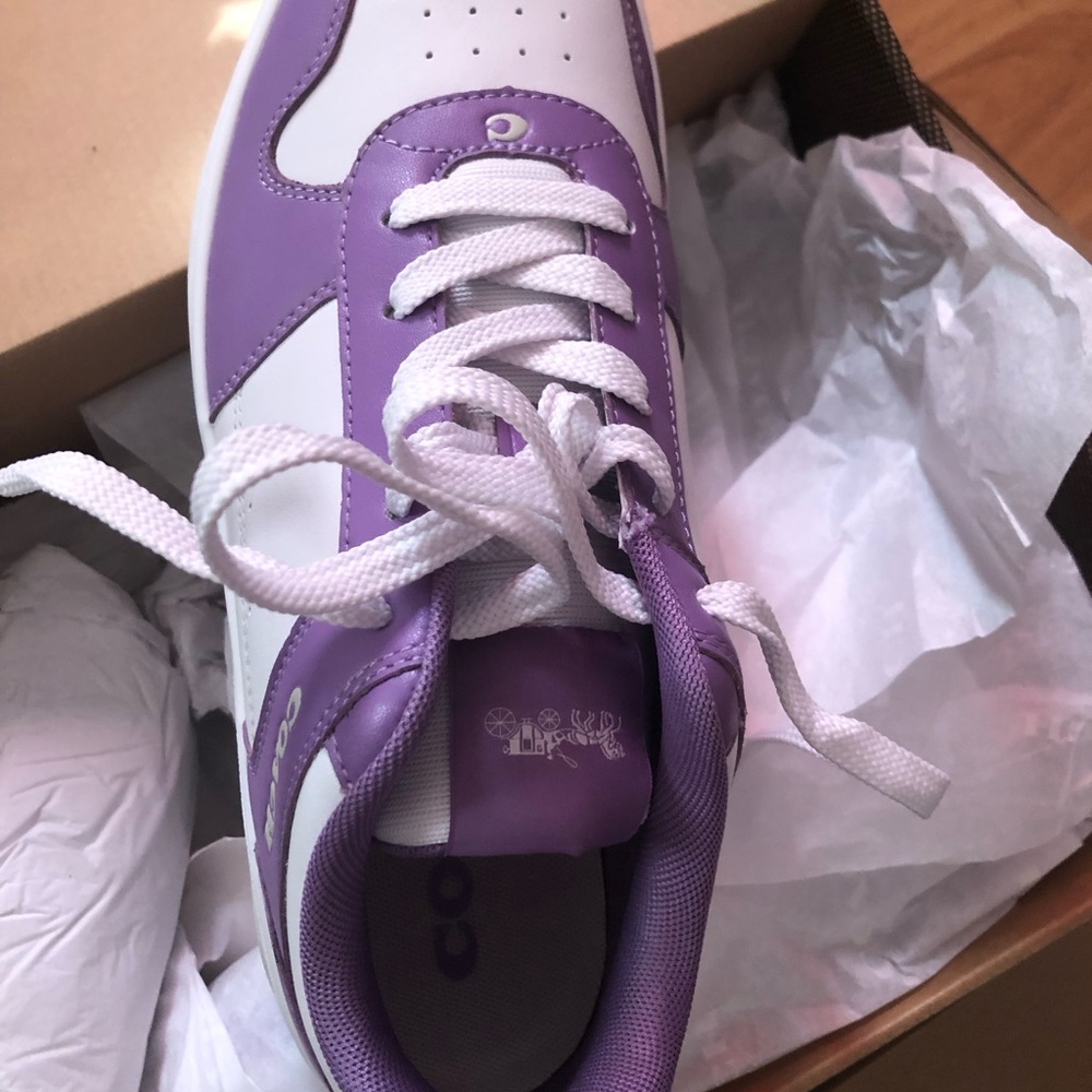 Coach White and Purple Women's Sneakers
